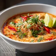 20 Minute Thai Chicken Curry Soup with Coconut Milk