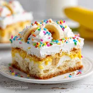 Banana Pudding Poke Cake Recipe with Greek Yogurt