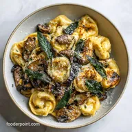 Cheese Tortellini with Garlic Butter Mushrooms in 20 Minutes