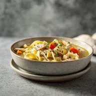 Easy Creamy Chicken Noodle Soup in 30 Mins