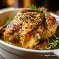 Creamy Lemon Herb Pot Roasted Whole Chicken