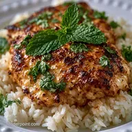 Mint Chicken Rice for 4 Servings