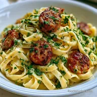 Sausage Fettuccine Alfredo in 25 Minutes