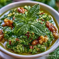Savory Garden Fresh Mint Pesto for 8
