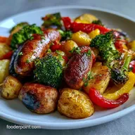 Smoked Sausage Sheet Pan Dinner for 4