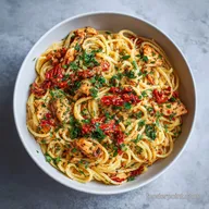 Sun Dried Tomato Chicken Pasta in 30 Minutes for 4 Servings