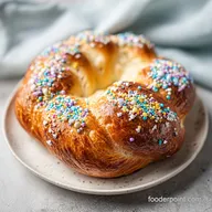 King Cake Recipe for 15 Servings with Cream Cheese
