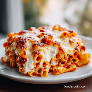 Baked Ziti with Ricotta Cheese: For 8 Servings Recipe Card