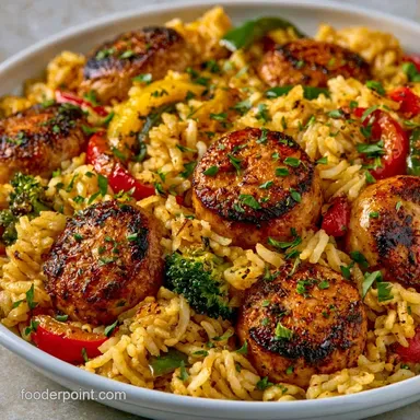 Cajun Sausage and Rice One-Pot Recipe Card