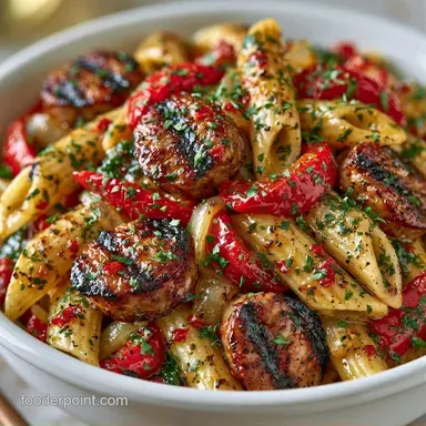 Cajun Smoked Sausage Pasta in 30 Minutes Recipe Card
