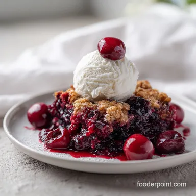 3-Ingredient Cherry Dump Cake Recipe with Butter for 12 Servings