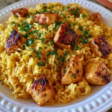 One-Pot Chicken Rice Skillet Recipe Card