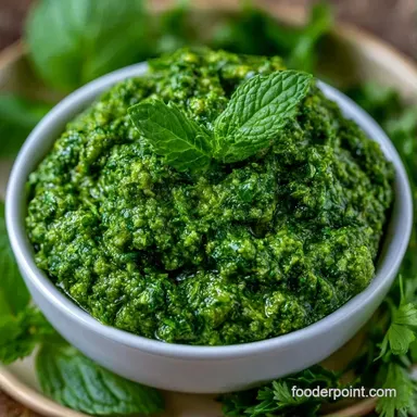 Cilantro Mint Green Chutney in 5 Minutes Recipe Card