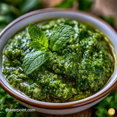 Cilantro Mint Green Chutney in 5 Minutes