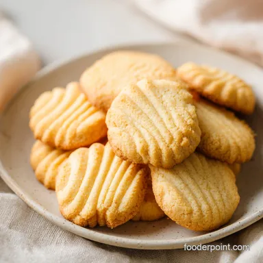 Butter Cookies Recipe: Crispy Danish Style for 24 Servings Recipe Card
