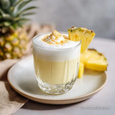 Classic Pina Colada in 5 Minutes with Fresh Pineapple Recipe Card