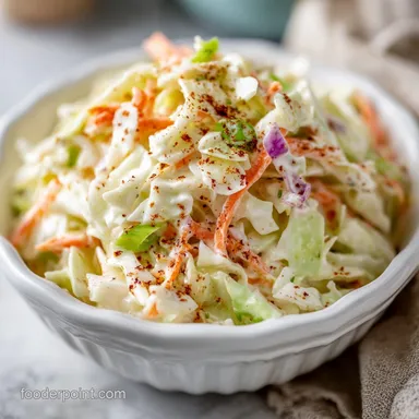KFC Coleslaw Recipe: Creamy Side Dish for 8 Servings Recipe Card