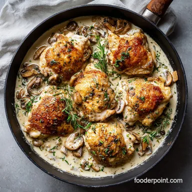 Boursin Chicken for 4 Servings: Pan-Seared and Creamy Recipe Card