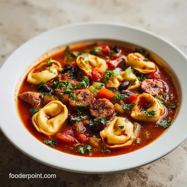 Crockpot Tortellini Soup with Sausage for 6