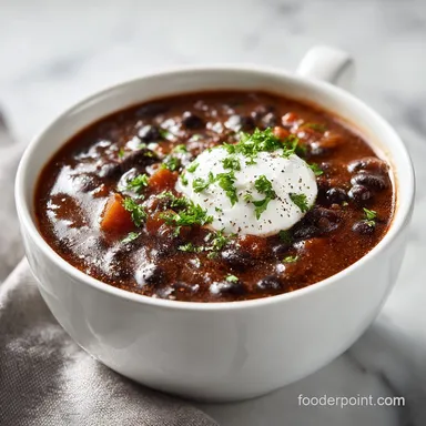 Easy Black Bean Soup Recipe with Canned Beans Recipe Card