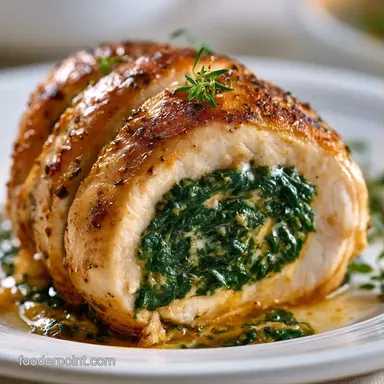 Stuffed Chicken Breast for 4 Servings Recipe Card
