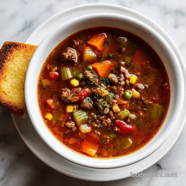 Homemade Vegetable Beef Soup for 8 Servings