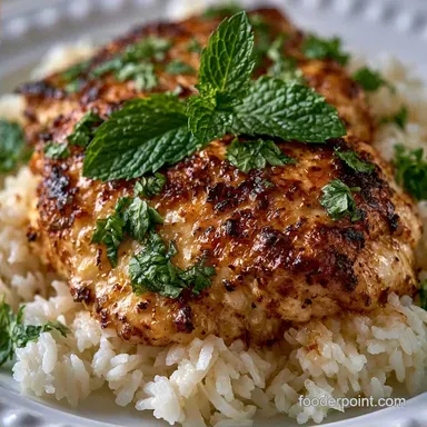 Mint Chicken Rice for 4 Servings