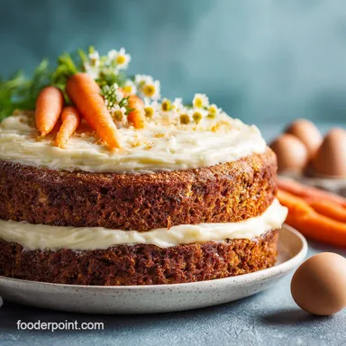Carrot Cake with Cream Cheese Frosting for 14 Servings Recipe Card