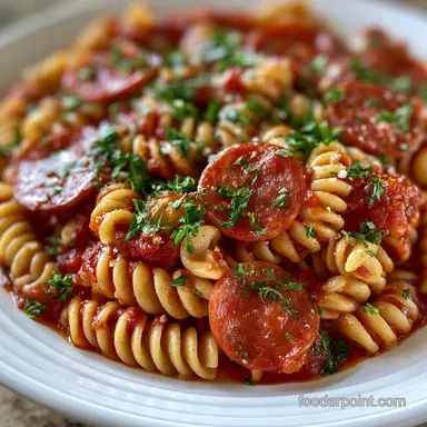 Pizza Pasta Bake for 6 Servings Recipe Card