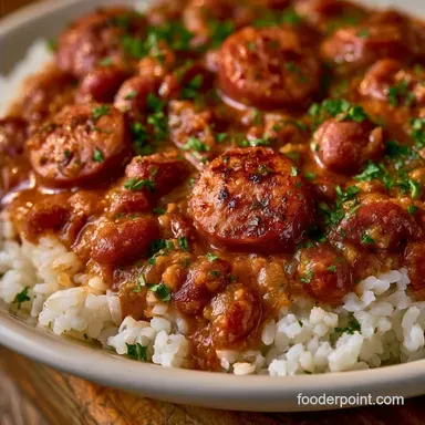 Red Rice and Beans with Smoked Sausage