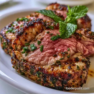 Roast Leg of Lamb with Mint and Garlic