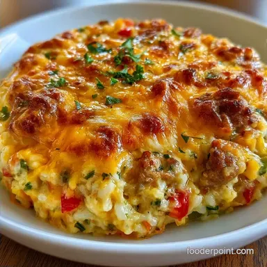 Sausage Rice Casserole for 6 Servings