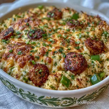Sausage Rice Skillet in 30 Minutes Recipe Card