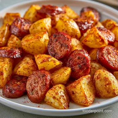 Sausage and Potatoes for 4 Servings Recipe Card