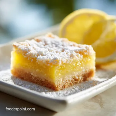 Lemon Bars with Shortbread Crust: Silky Recipe Card