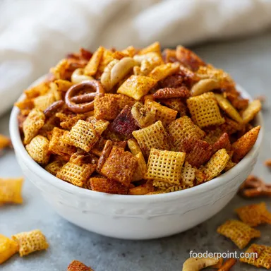 Game Day Spicy Chex Mix Recipe: Cajun Snack Mix in 1 Hour Recipe Card