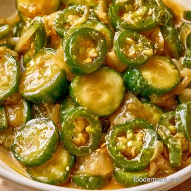 Spicy Sweet Pickles with Jalape&ntilde;os Recipe Card