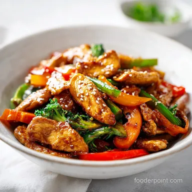 Teriyaki Chicken Stir Fry in 20 Minutes | Tender Pan-Seared Recipe Card