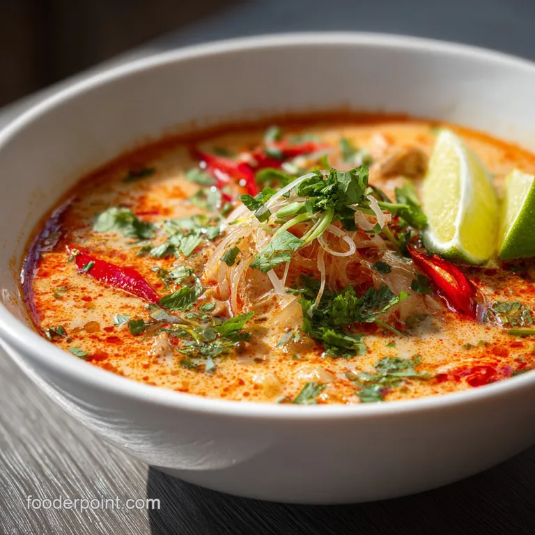 20 Minute Thai Chicken Curry Soup with Coconut Milk