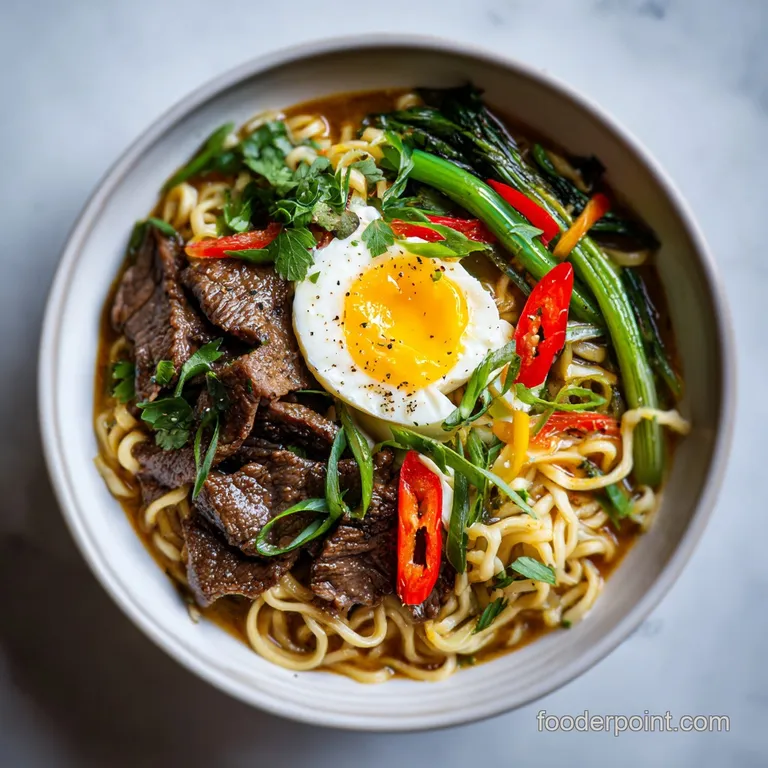 Beef Ramen Noodles Stir Fry: Savory Steak Glaze