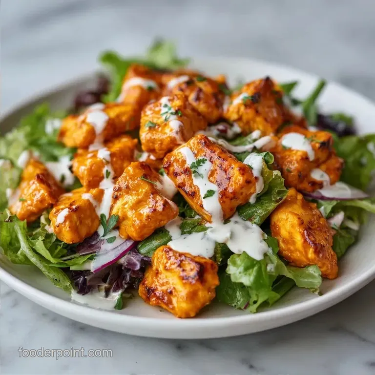Buffalo Chicken Breast Salad: High-Protein