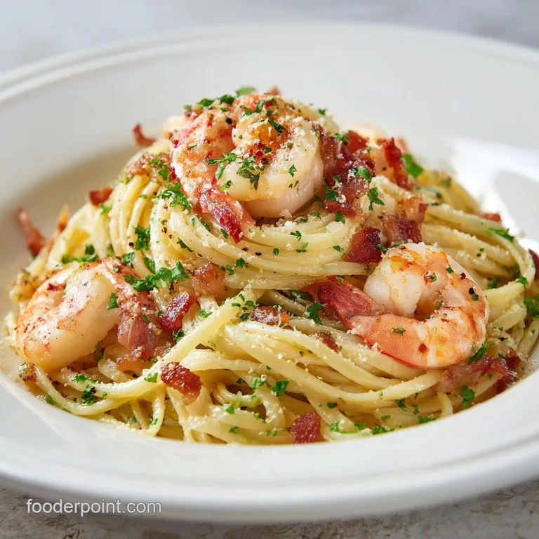 Creamy Garlic Shrimp Pasta
