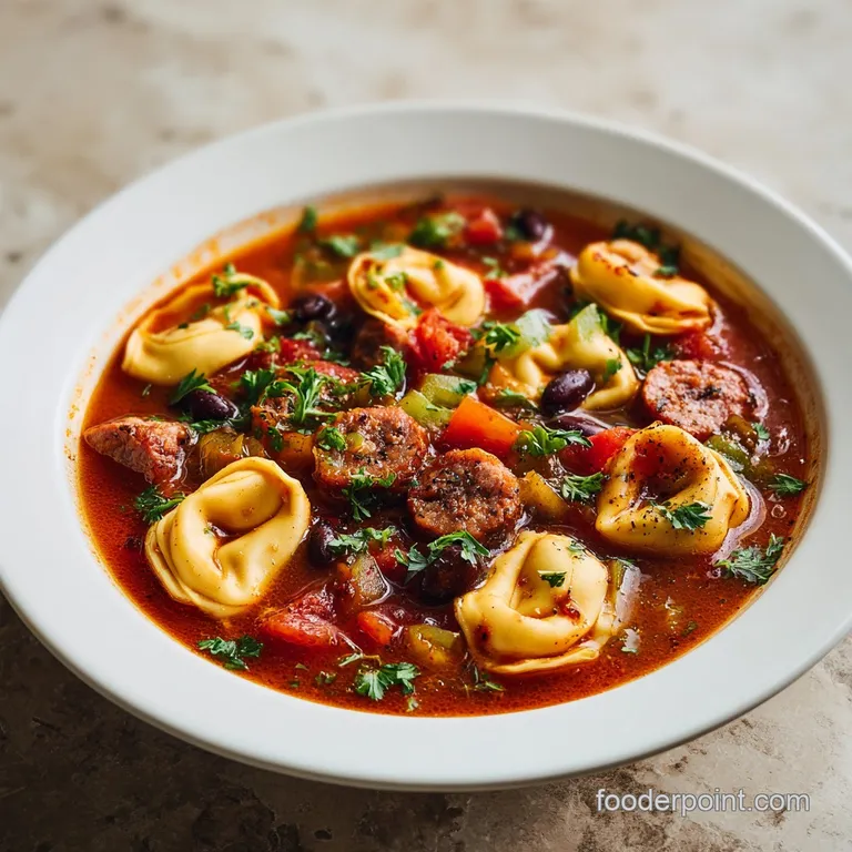 Crockpot Tortellini Soup with Sausage