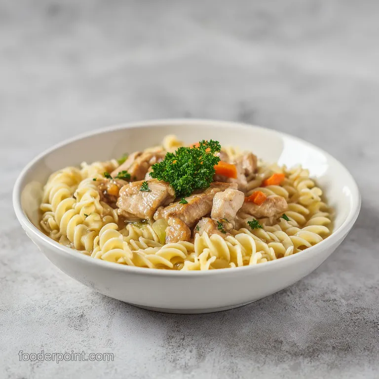 Chicken and Noodles: Velvety and Quick