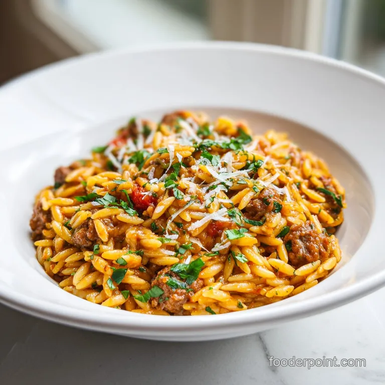 Italian Sausage Orzo: One Pot Wonder