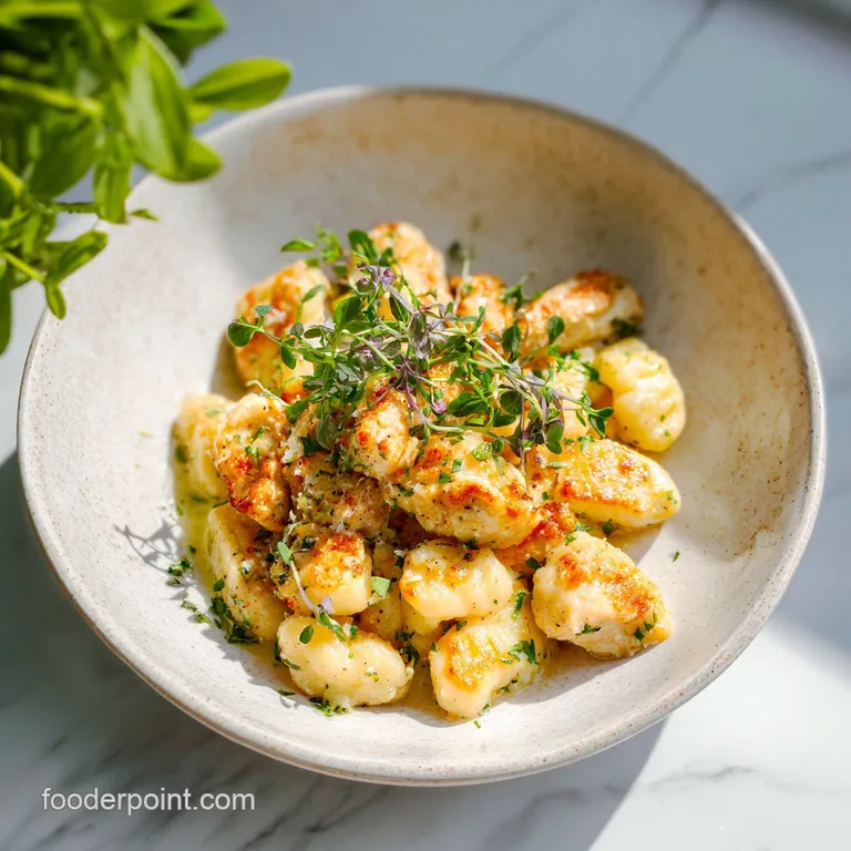 Lemon Chicken Gnocchi with Velvety Sauce