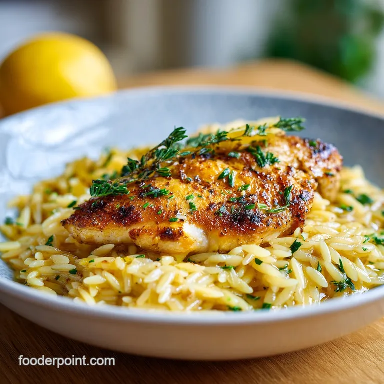 Lemon Chicken Orzo: One Pan Wonder