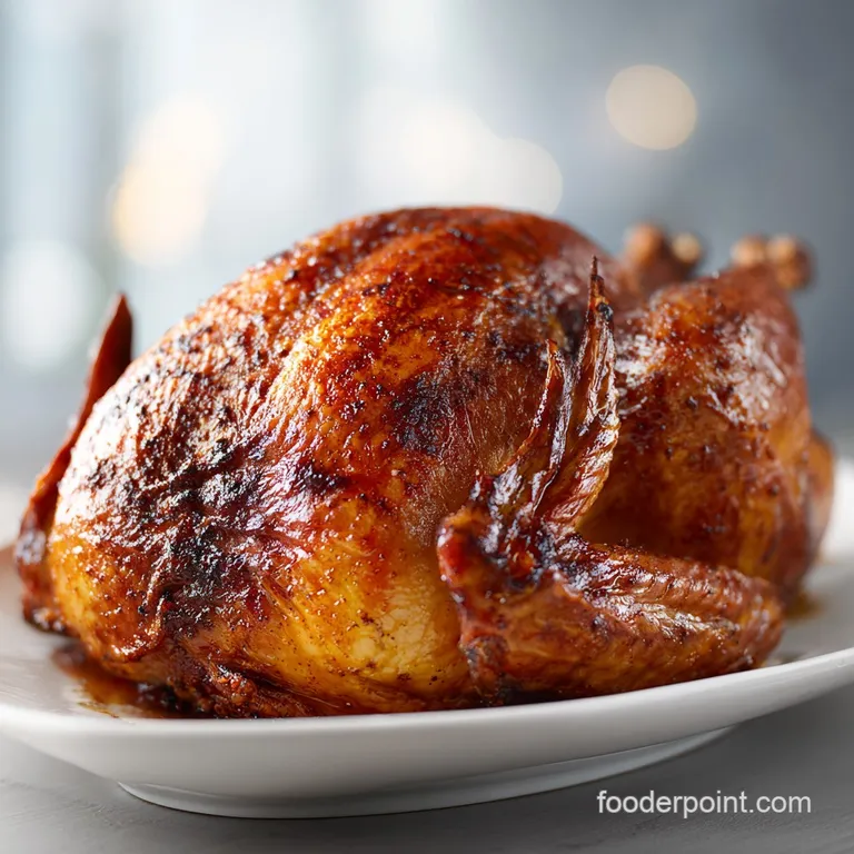 Perfectly sliced turkey breast, moist and tender, paired with golden gravy and cranberry sauce on a festive plate. A Thank...