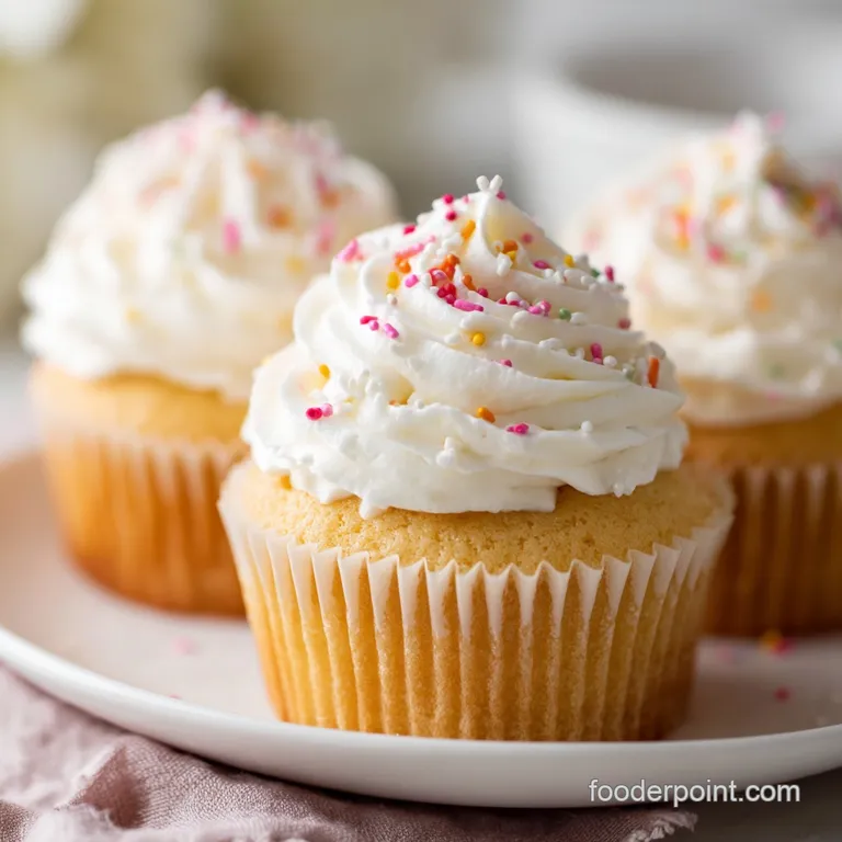 Moist Vanilla Cupcakes Recipe: Silky Crumb