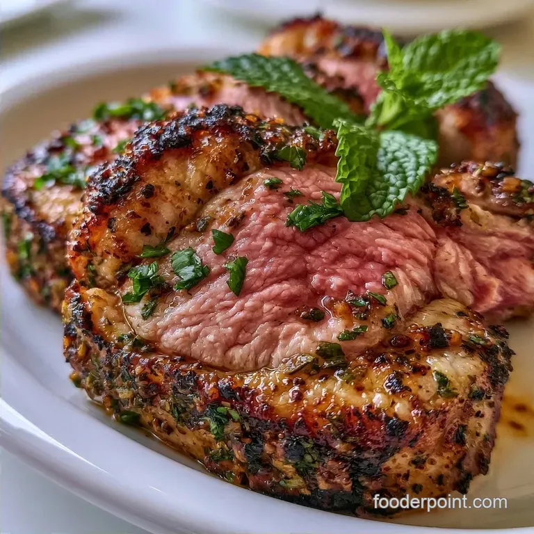 Roast Leg of Lamb with Mint: Garlic and Rosemary